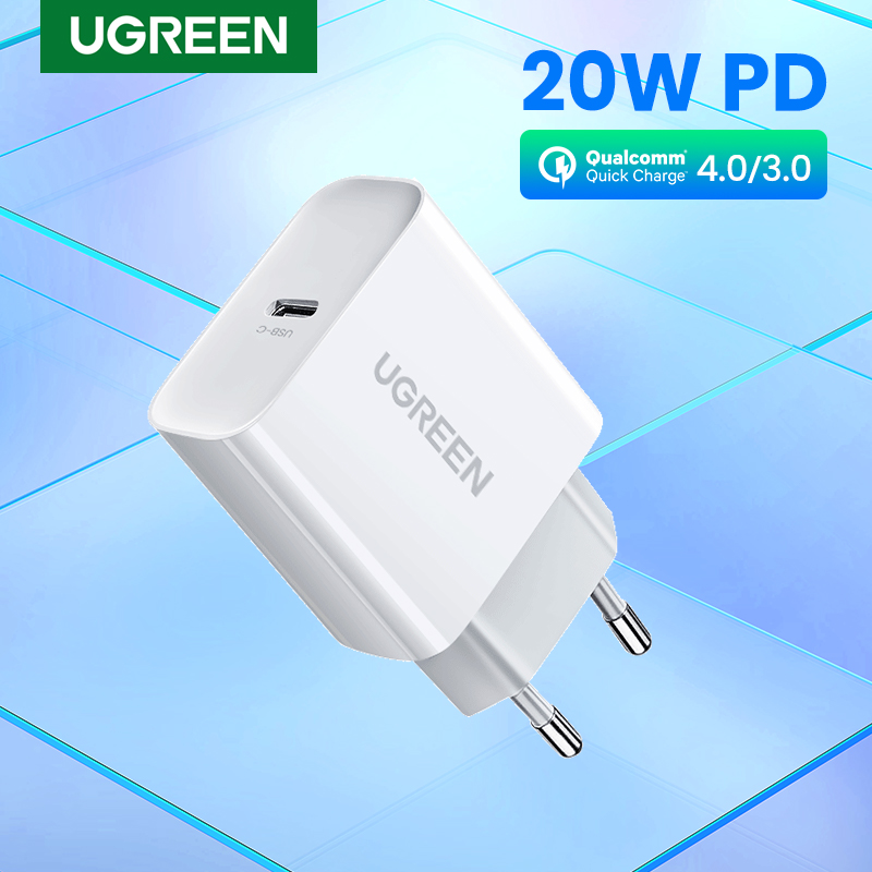 UGREEN Quick Charge 4.0 3.0 QC PD Charger 20W QC4.0 QC3.0 USB Type C Fast Charger for iPhone 15 14 13 12 Xiaomi Phone PD Charger