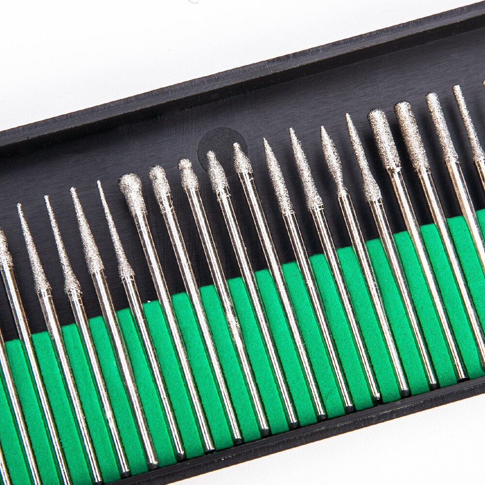 Ladymisty 30 piezas brocas de diamante para uñas máquina de manicura eléctrica taladros accesorios para uñas pedritas limas de uñas herramientas de arte