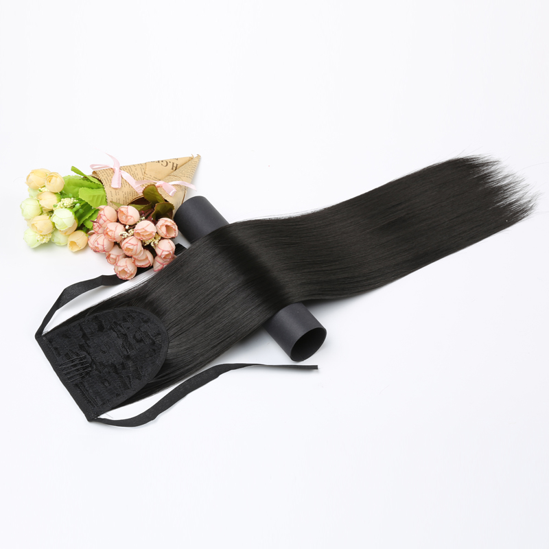 LISI HAIR Long Straight Clip In Tail False Hair Ponytail Hairpiece With Hairpins Synthetic Pony Tail Extensions: #35