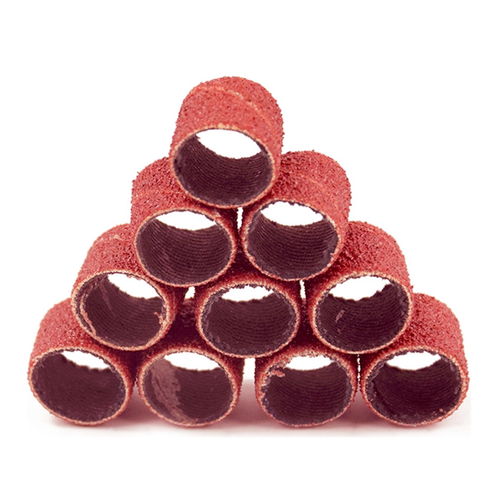 10 stuks dremel-accessoires, korrel 80#  schuurbanden,  +3.17mm schuurtrommels, doorn, roterend gereedschap, spijkerboren, elektrisch gereedschap