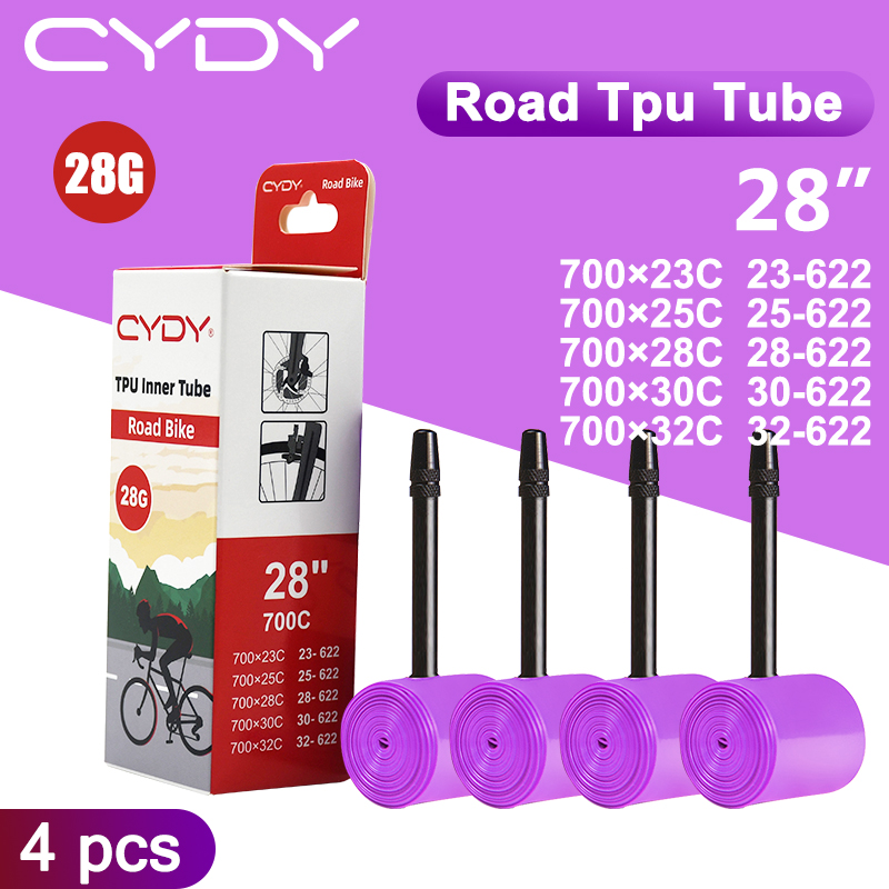 28g cydy bicicleta de estrada tpu tubo interno 700x23c 25c 26c 27c 28c 30c 32c pneus da bicicleta câmera pneu 700c pneu aro válvula francesa: CÉU AZUL / 40mm