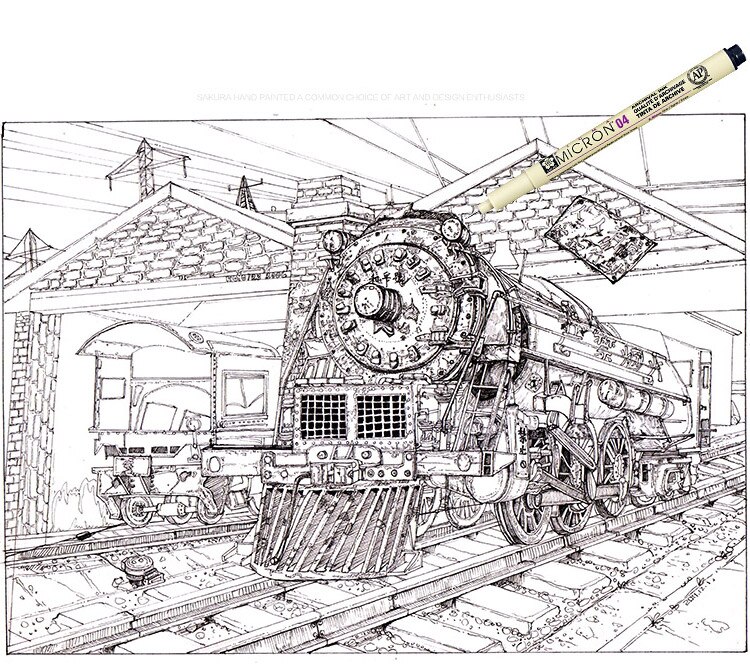 Pigma Sakura Micron-Juego de rotuladores impermeables, delineador fino, rotuladores de dibujo artístico, de dibujos animados, 6 unidades por lote