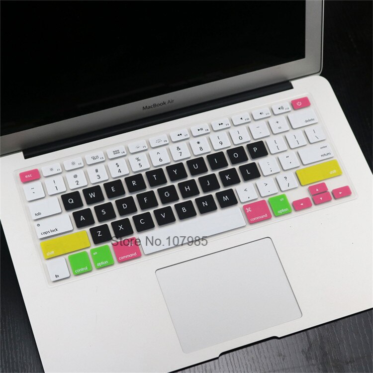 Englisch UNS Geben Silikon Tastatur Abdeckung Schutz Haut fallen Für Apfel Macbook Luft 13 Laptop a1466: Süssigkeit Schwarz