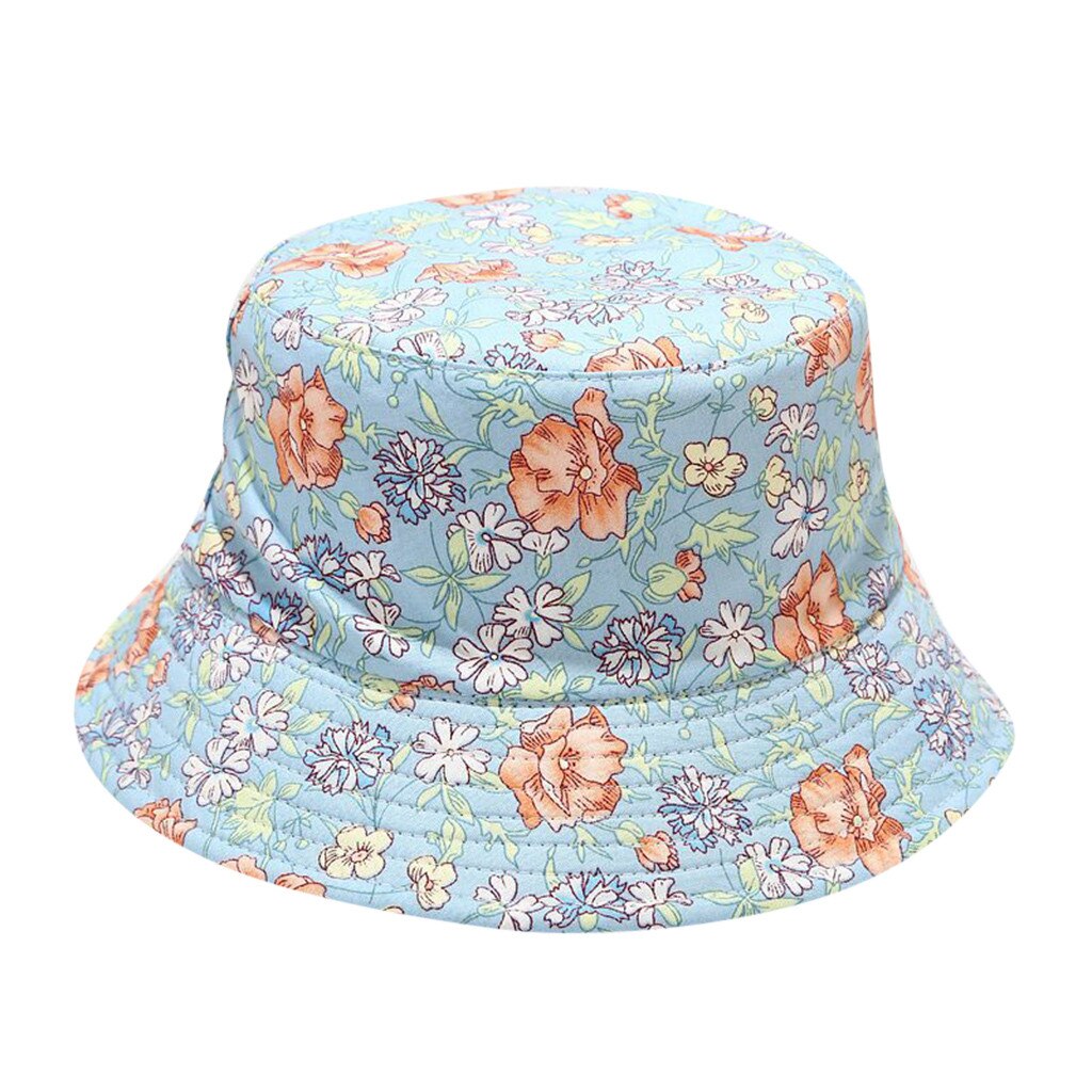 Unisex Foldable Bucket Hat Beach Sun Hat Fisherman Hat Unisex Men Women Floral Sun Hat Outing Two-sided Bucket Caps #z: K