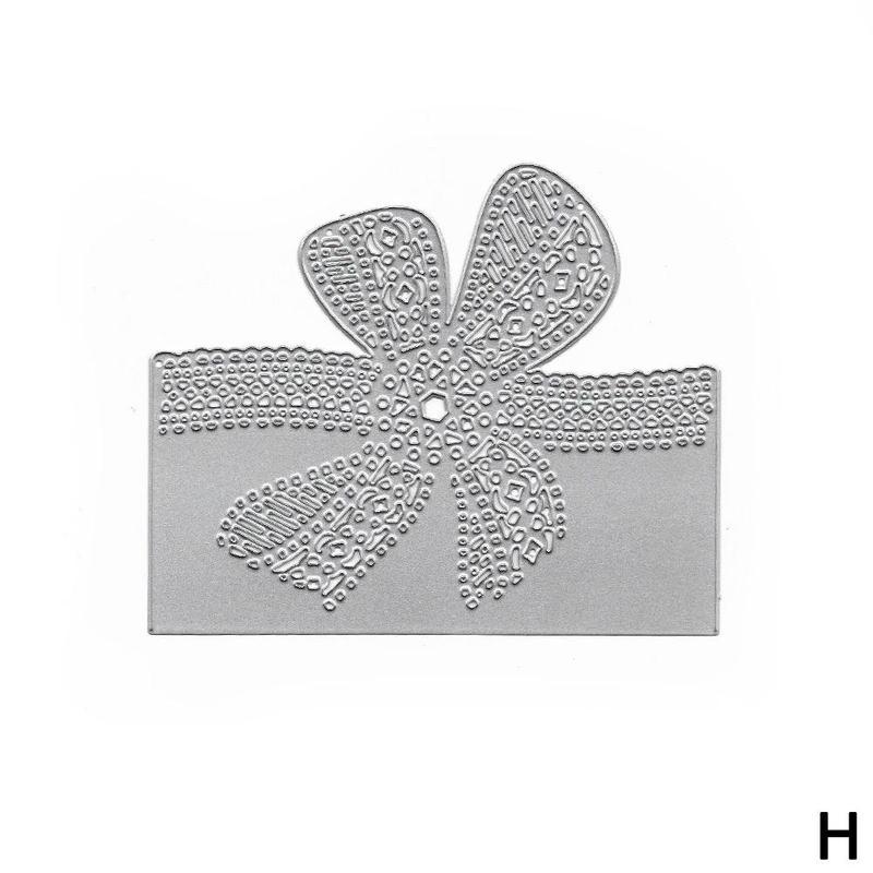 Kolstål skärform diy fars dag stämplar bröllop scrapbooking hantverk papper kort dekorativ spets metall skärning skär: H