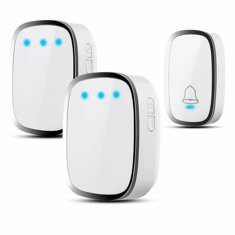 Wireless Waterproof Doorbell Home Security Welcome Door Bell EU UK Plug Home Intelligent Calling Bell Chime1/2Button 1/2Receiver