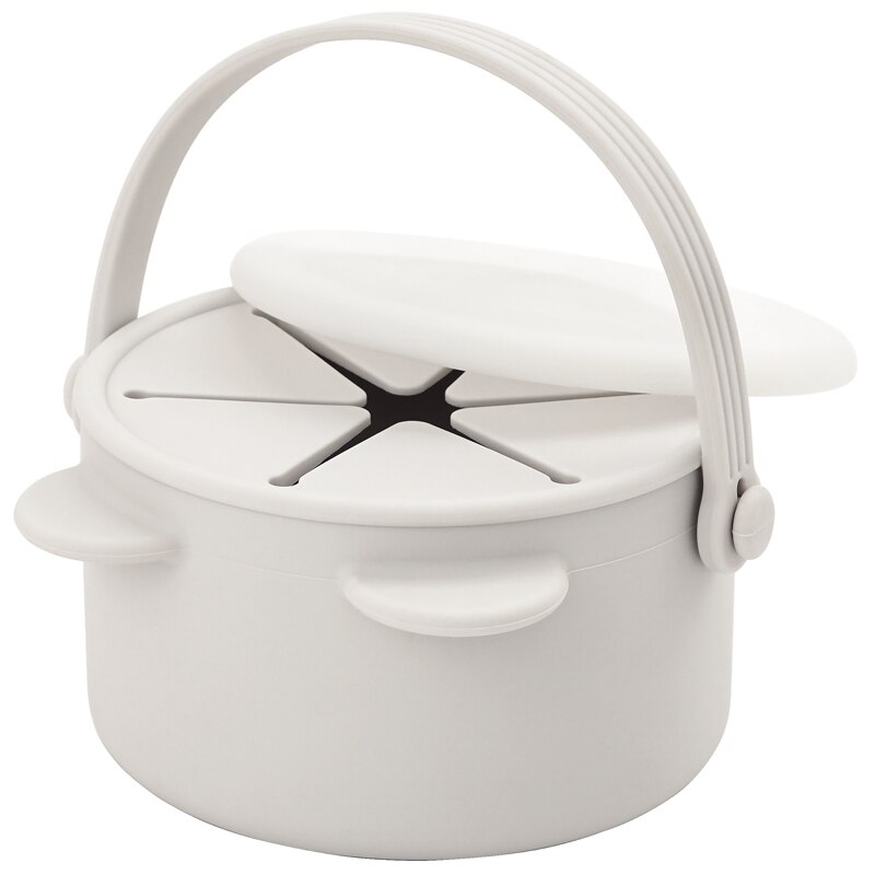 Draagbare Kawaii Cartoon Bear Shape Baby Siliconen Snack Cup Voeden Effen Voedsel Opbergdoos Container Met Deksel Baby Sutff: 010 White sand
