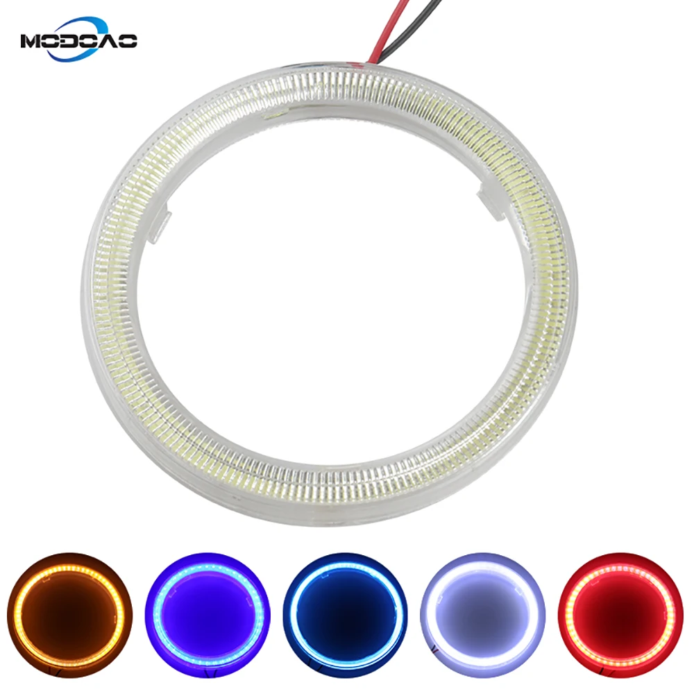 COB phare LED ange yeux ampoule Halo anneau lampe voiture diurne DRL antibrouillard DC 12V style lumière lumières décoratives