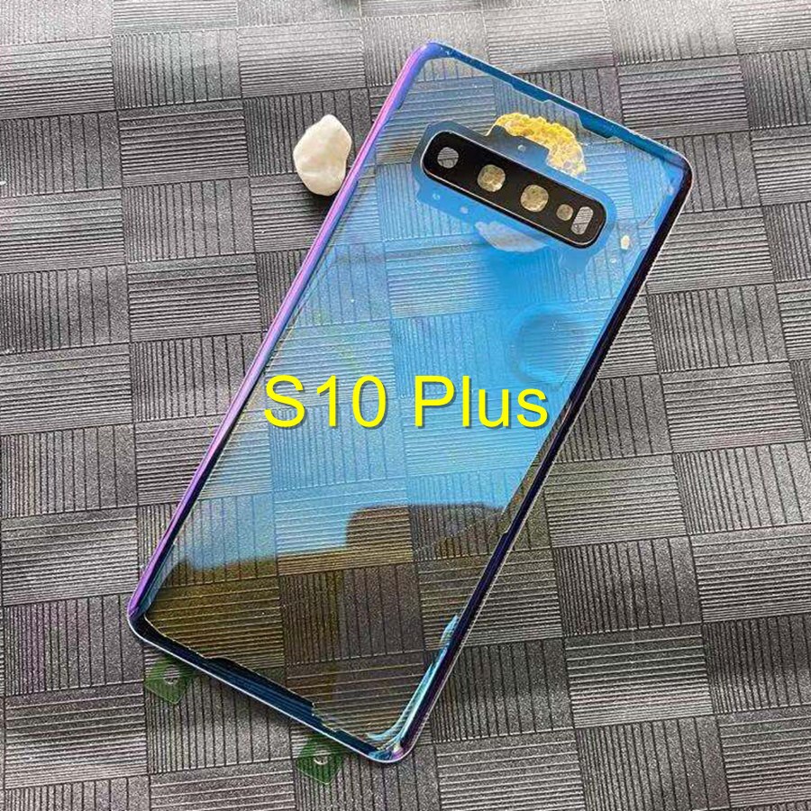 Clear Cover For Samsung Galaxy S8 S9 Plus S10 5G Back Battery Cover Rear Housing Door Glass Panel With Camera Lens Replacement