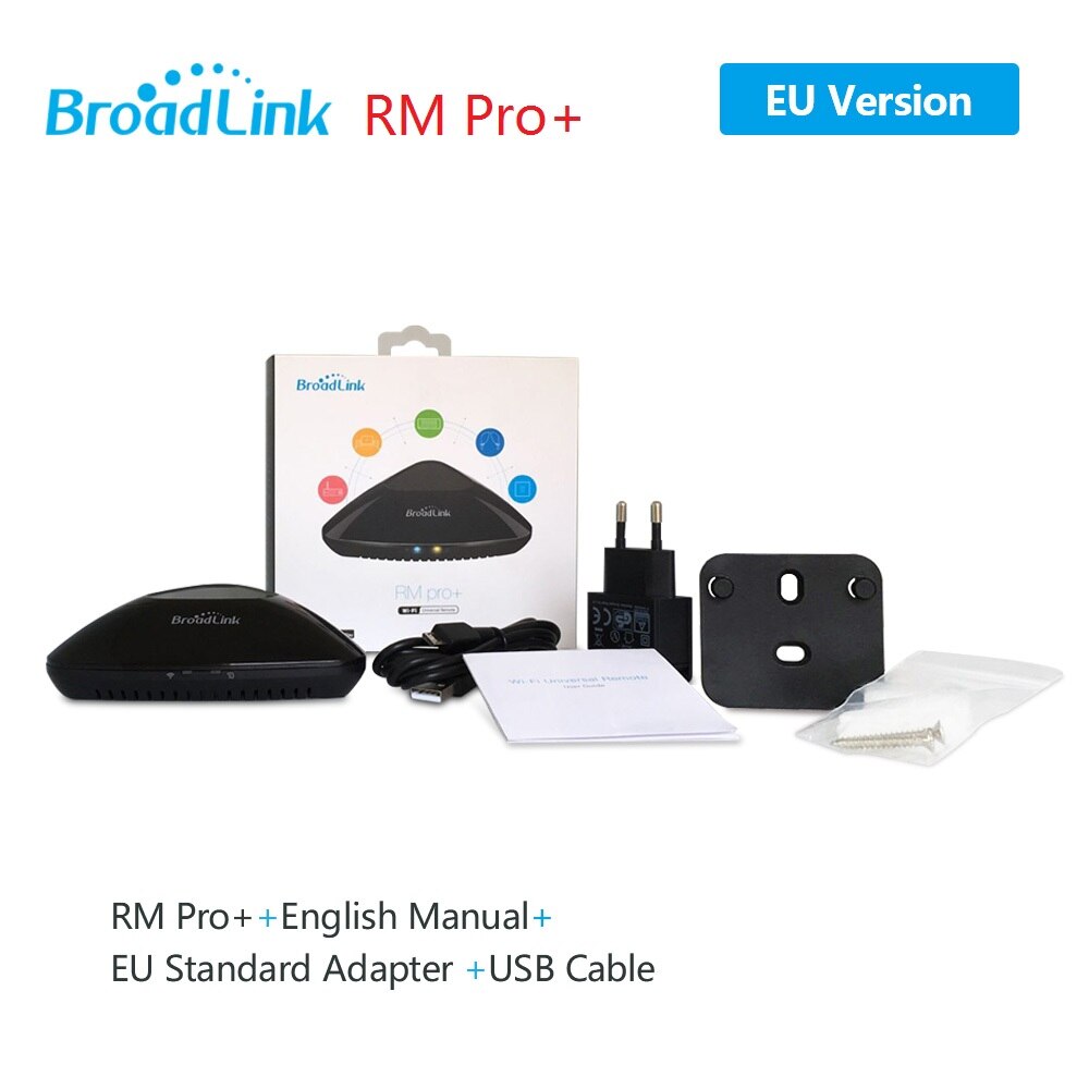 Rm pro + smart hjemmeautomatisering smart universal wifi + ir + rf trådløs fjernbetjening kompatibel til alexa og google home mini: Eu-standard