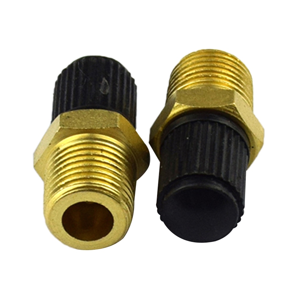 Válvula de llenado de tanque de compresor de aire de latón NPT, cabezal doble, 1/8 ", 2 uds.