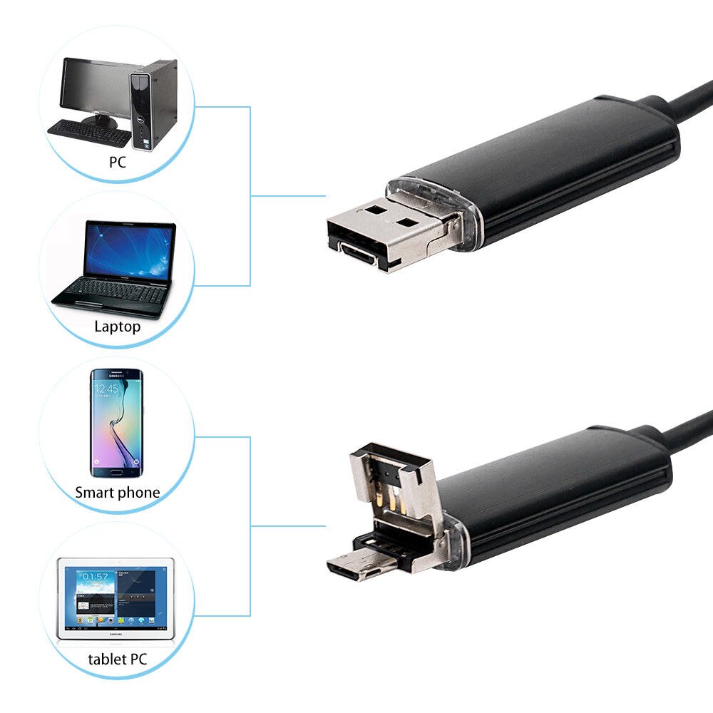 HD WIFI Endoscope Camera USB Android Endoscope Waterproof 6 LED Borescope Snake flexible Inspection Camera For Android PC
