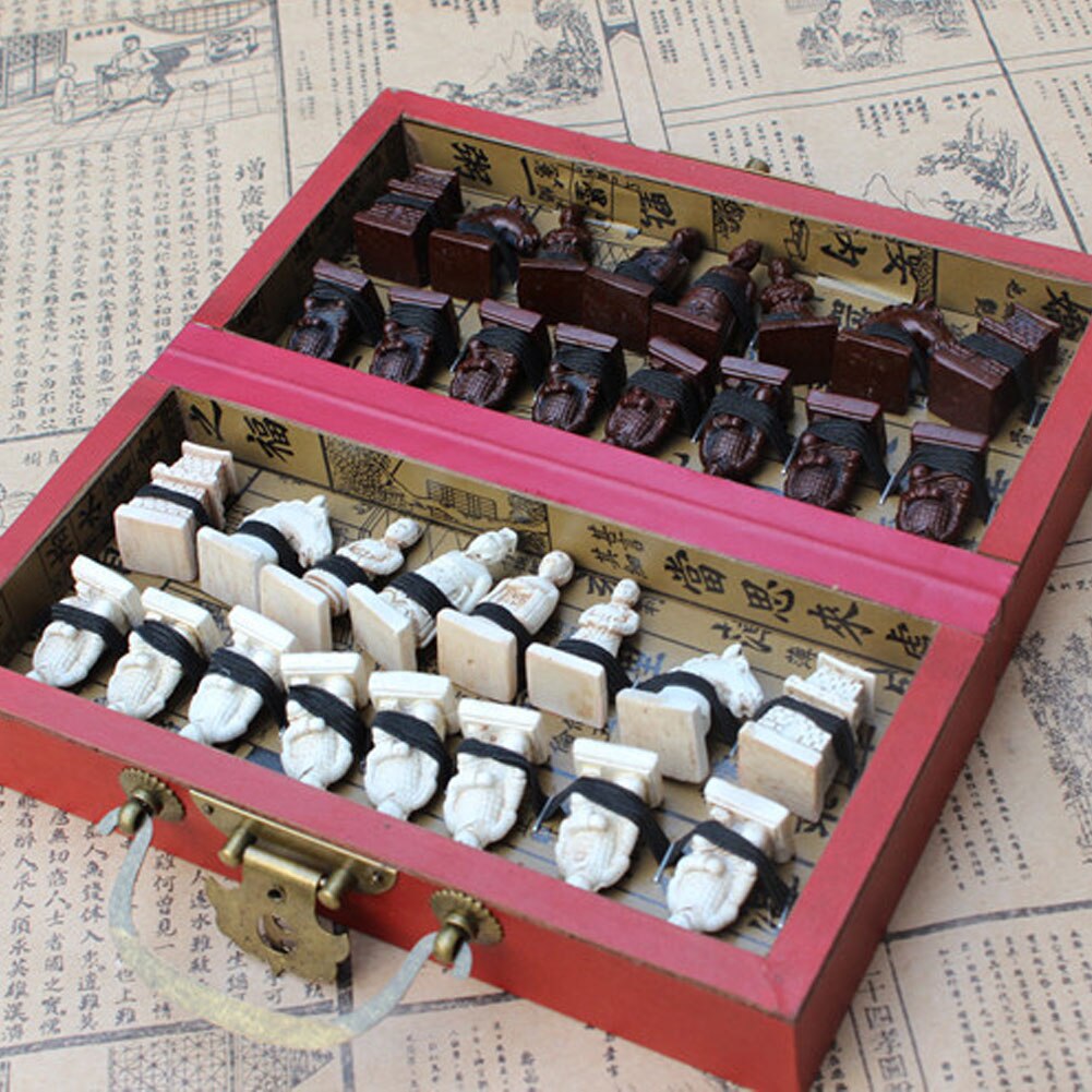 Jeu d'échecs de Table de soldats de la dynastie Qing, jouet amusant pour enfants et adultes