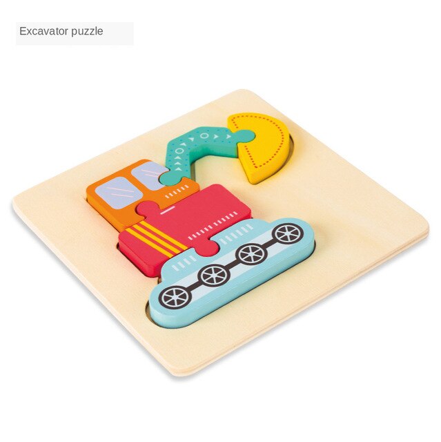 Puzzle tridimensionale infantile blocchi di Puzzle in legno assemblaggio educazione precoce bambini educativi 2-5 anni: 16