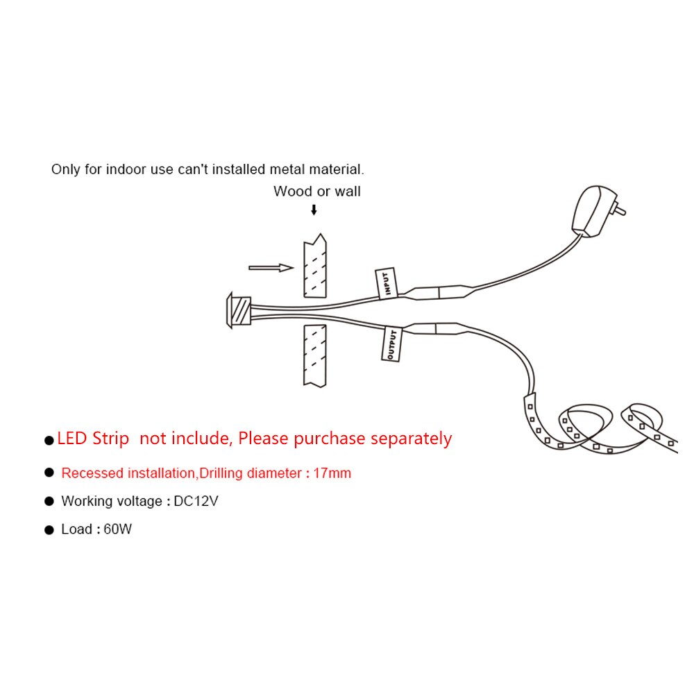 Interruptor com sensor de toque sem passo e dimerizável, 2m, dc 5v 12v 24v, detector de toque, regulador para 5050, 3528 tira de led, armário de guarda-roupas