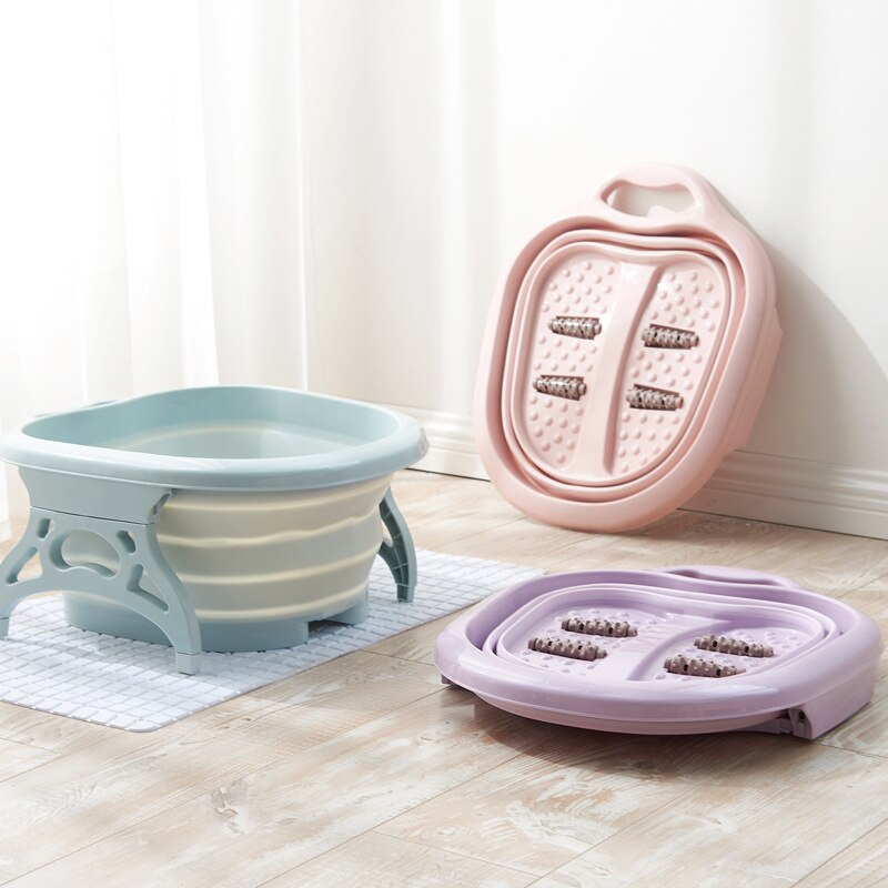 Bain de pieds pliable seau de Massage moussant plaine bassin de bain de pieds en plastique