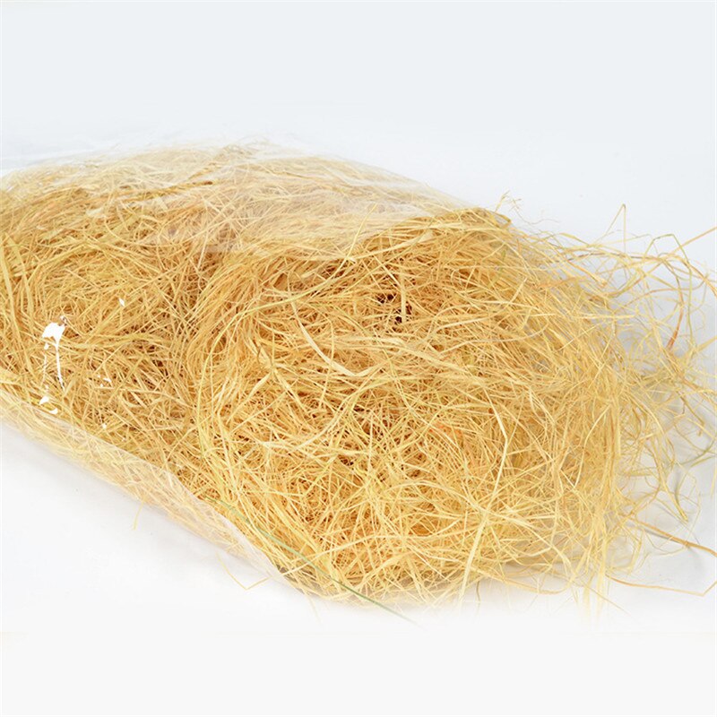 Caja de embalaje de yute de rafia Natural, Material de embalaje de dulces de boda, relleno de papel arrugado triturado, decoración de caja de , 30g