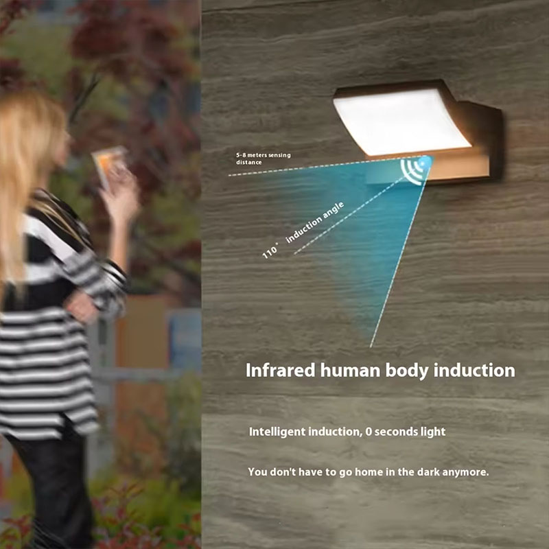 LED buitenwandlamp 24W IP65 waterdichte bewegingssensor wandlamp modern binnenhuis balkon veranda tuindecoratie verlichting