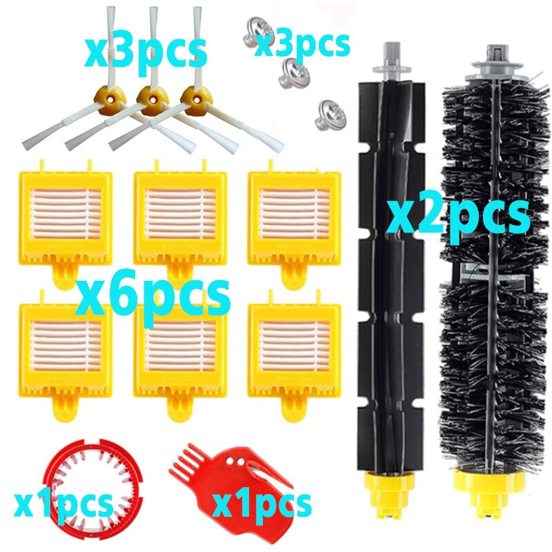 Para IRobot Roomba 700 Series kit de reemplazo de 760, 770, 772, 774, 775, 776, 780, 782, 785, 786, 790, rollo de filtros cepillo: 16pcs-set