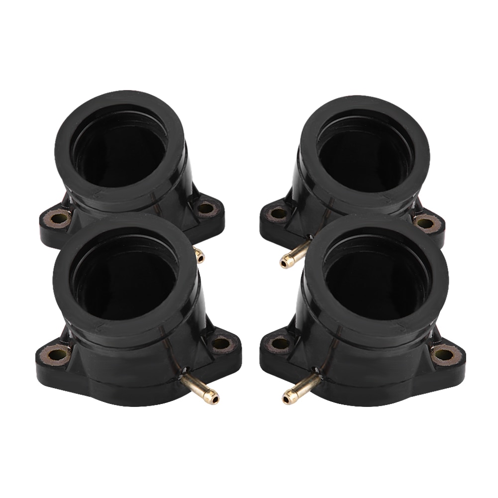 4Pcs Motorcycle Black Plastic Carburetor Manifold Intake Adapter Joint Boot for YAMAHA XJ1100 XS1100 XS1100L