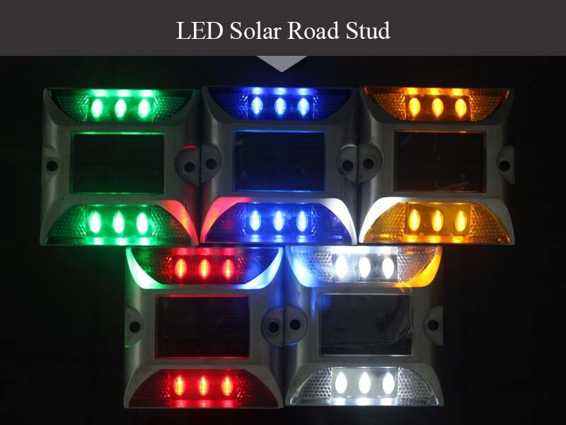 Flashing mode Double sides reflector Solar powered road studs