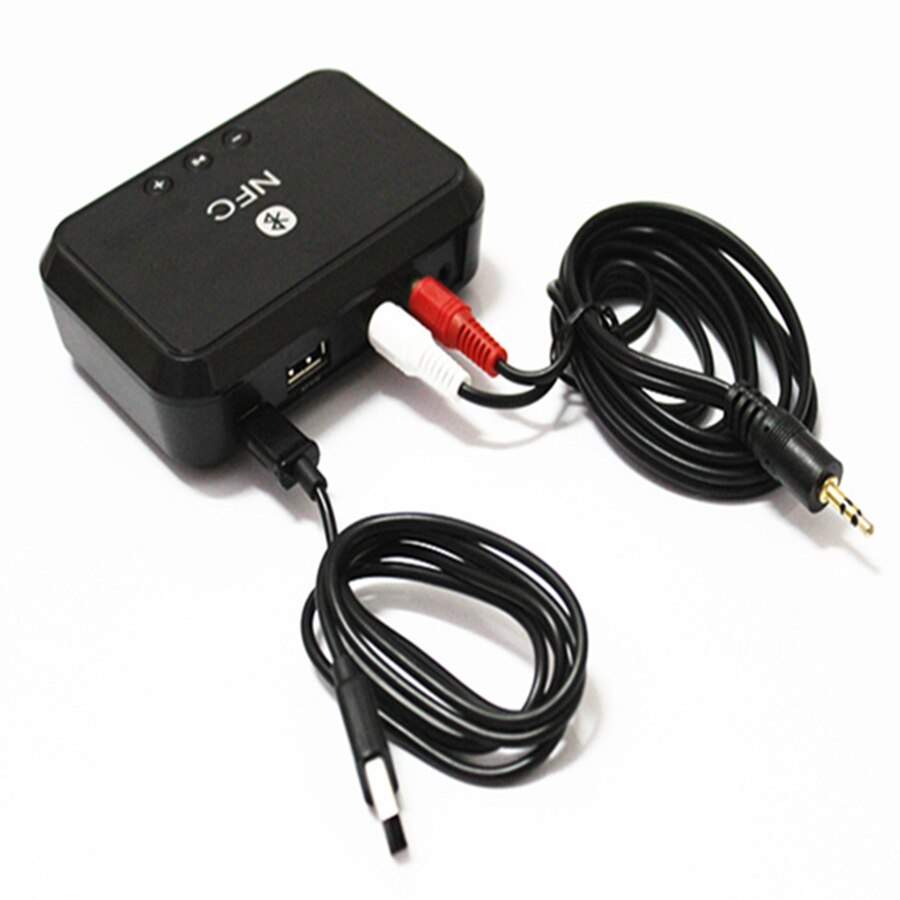 VAORLO-receptor de Audio estéreo con Bluetooth, Reproducción USB, 3,5 MM, AUX, RCA, Jack, NFC, conexión inteligente, adaptador inalámbrico para altavoz de casa y coche