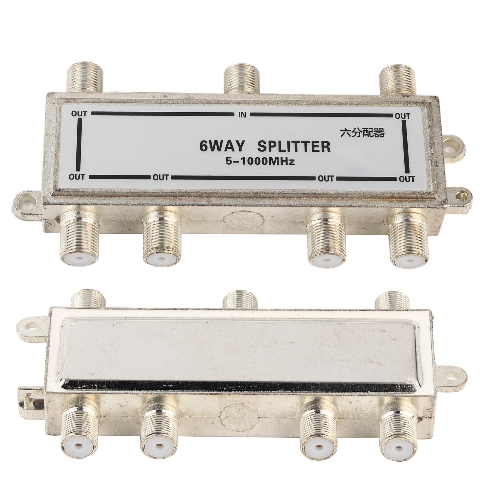 6-Way Coax Splitter 5-1000MHz CATV Antenna Signal Amplifier - Home TV Equipment