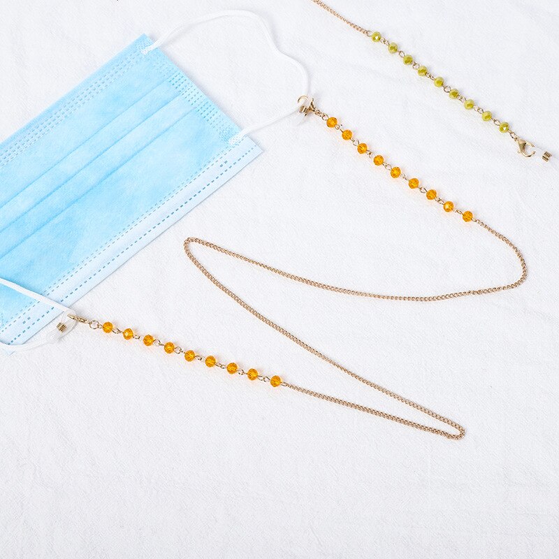 Cadena con abalorios de perlas a la para mascarilla para mujer y niña, cadenas para gafas, correas y cordones para el cuello, cuerda para gafas de lectura, soporte con cordón