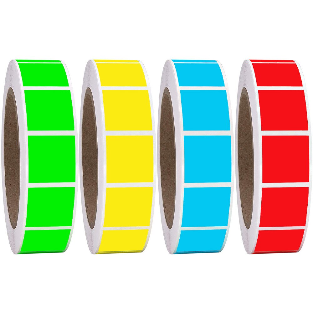 50-500Pcs Square Chroma Label Color Code Dot Labels stickers Red Yellow Blue Green Teacher Office Supplies stationery stickers