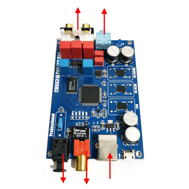 Hifi audio décodeur USB CM6631 es9023 USB vers coaxial fibre optique rca amplificateur décodeur carte son interface numérique