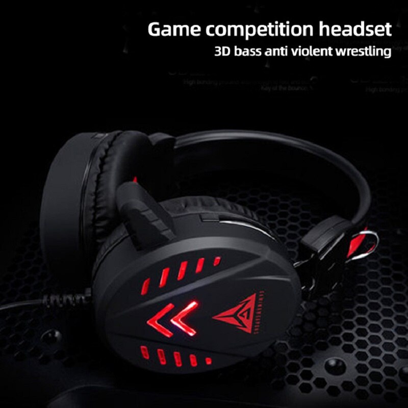 A1 Wired Desktop Computer Gaming Headset 3.5 Wired Headset Gaming Headsets with Microphone E-Sports Subwoofer