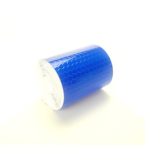Cinta adhesiva reflectante de de seguridad, 5cm x 3m, cinta de advertencia autoadhesiva para coche, película reflectante para motocicleta, 5 colores: Azul