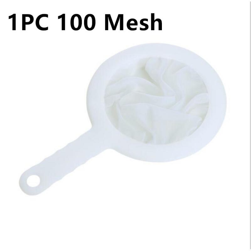 Reusable Nylon Handheld Colander Screen Mesh Coffee Milk Juice Soy Milk Tea Leaf Strainer Colander Kitchen Accessories: 100 Mesh