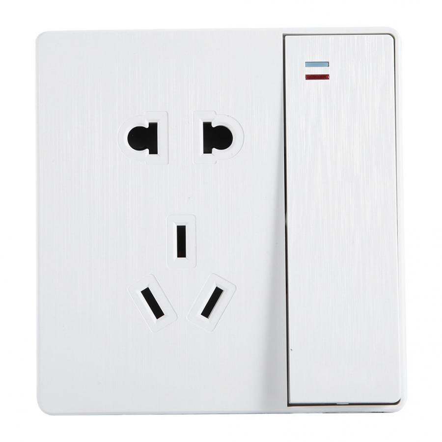 Wall Mounted Wall Socket Outlet with Switch for Home Bedroom Bathroom Chinese Plug 220V