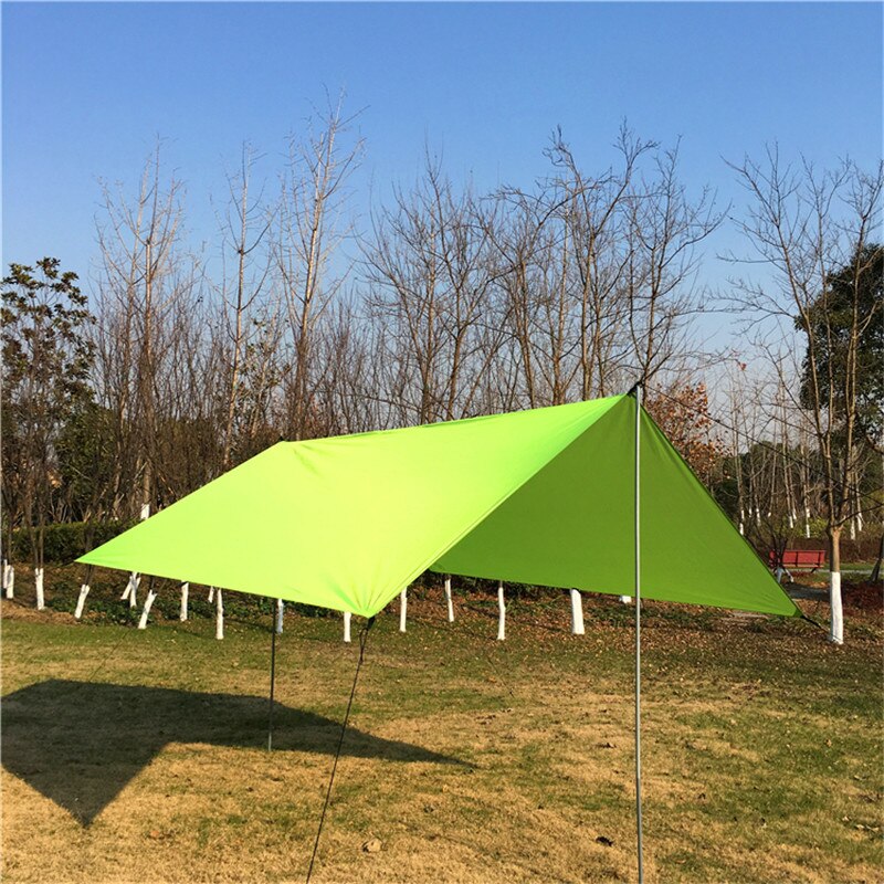 300 x 300cm anti uv ultralette solbeskyttelse bærbart strandtelt pergola markise baldakin camping grill vandtæt solbeskyttelse 3-4 personer: Grøn