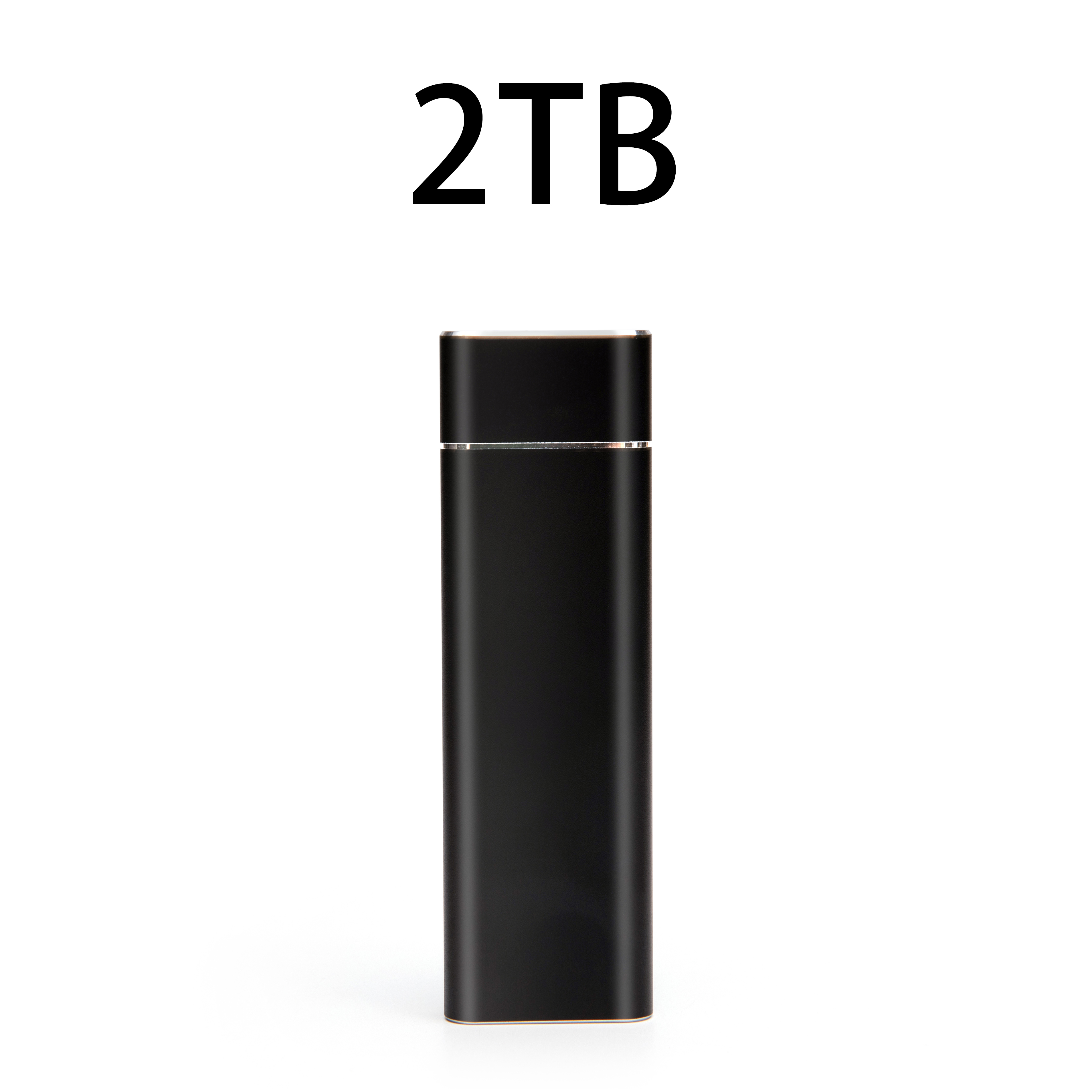 2TB Durable Portable External SSD USB3.1 Solid State Storage Drive For Laptop Mac Daily Storage: light green