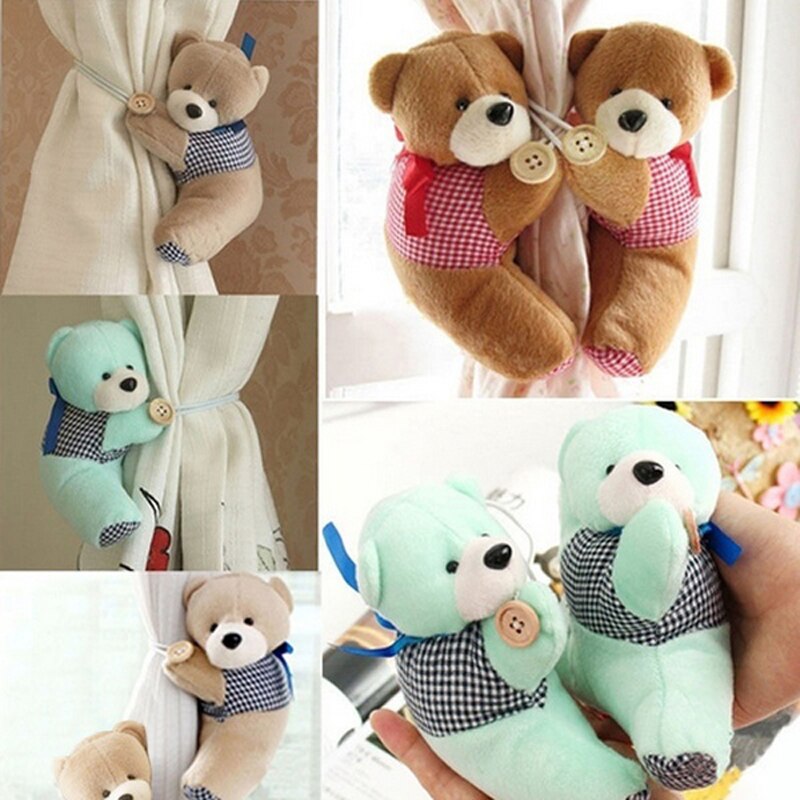 1pc baby kid tegneserie bjørneholder barnehage soverom gardin tieback spenne krok 3 farger krok feste spenne klemme