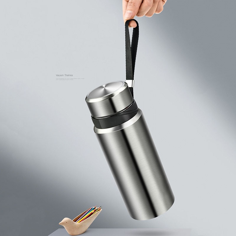 700/800/1000ml företagsvakuumflaskor i rostfritt stål, bärbar isolerad kopp termosflaska kafferesemugg