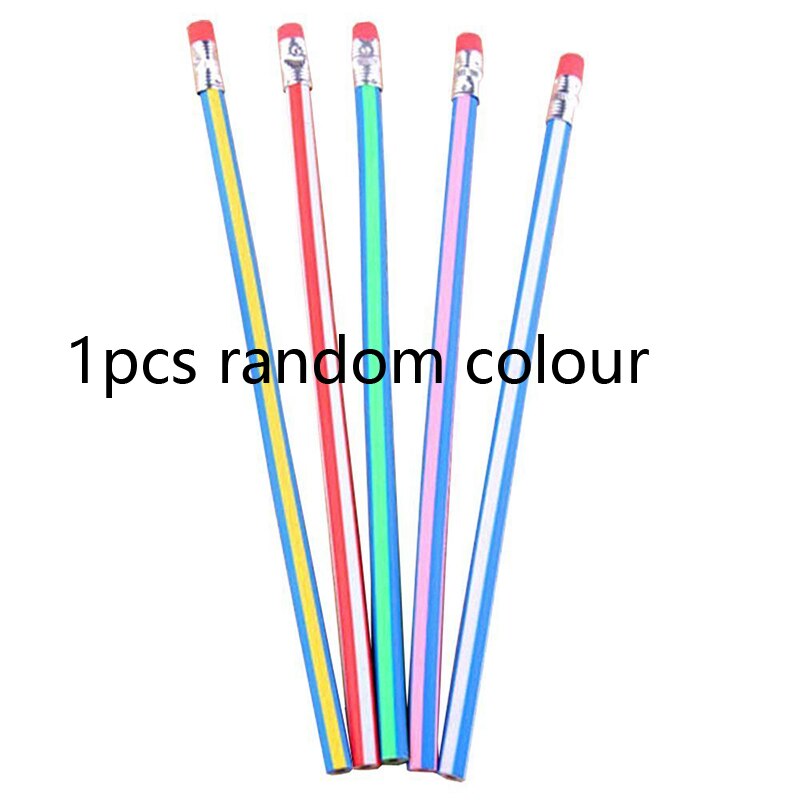 Lápiz Flexible suave colorido mágico dúctil Flexible lápiz suave con borrador goma cable lápices escuela Oficina suministros al azar: Default Title