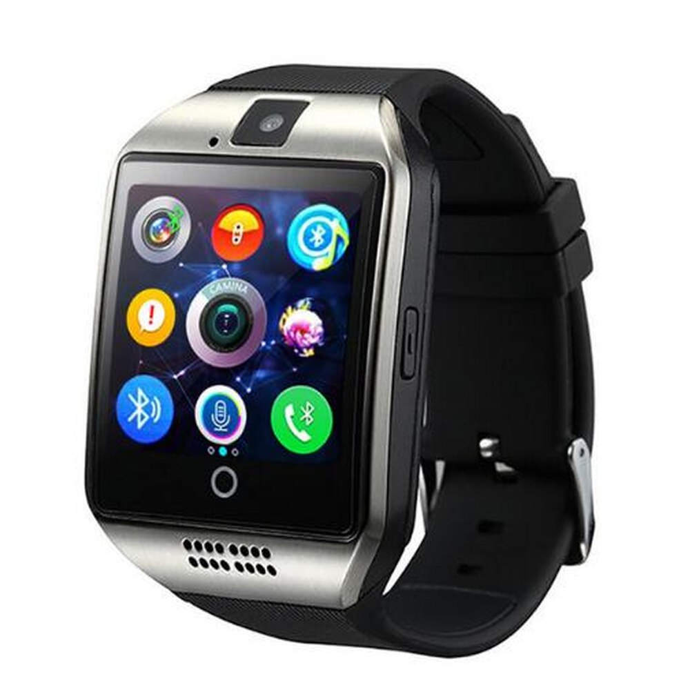 Smart Watch T8 Bluetooth With Camera Support SIM TF Card Pedometer Men Women Call Sport Smartwatch For Android Phone PK Q18 DZ09: Q18 Silver color