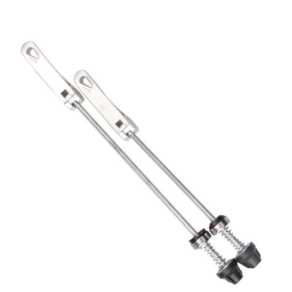 1Pair MTB Hub Bearing Quick Release Lever for Bike Lengthened Shaft Front and Rear Titanium Alloy Screw Rod Bicycle Part: Silver