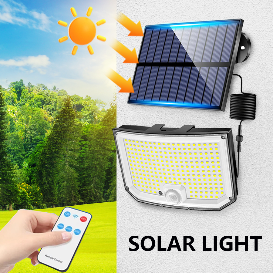 Buitenverlichting op zonne-energie met bewegingssensor, 238 led-schijnwerpers op zonne-energie met schemeringssensor, beveiligingsspots op zonne-energie voor hotels