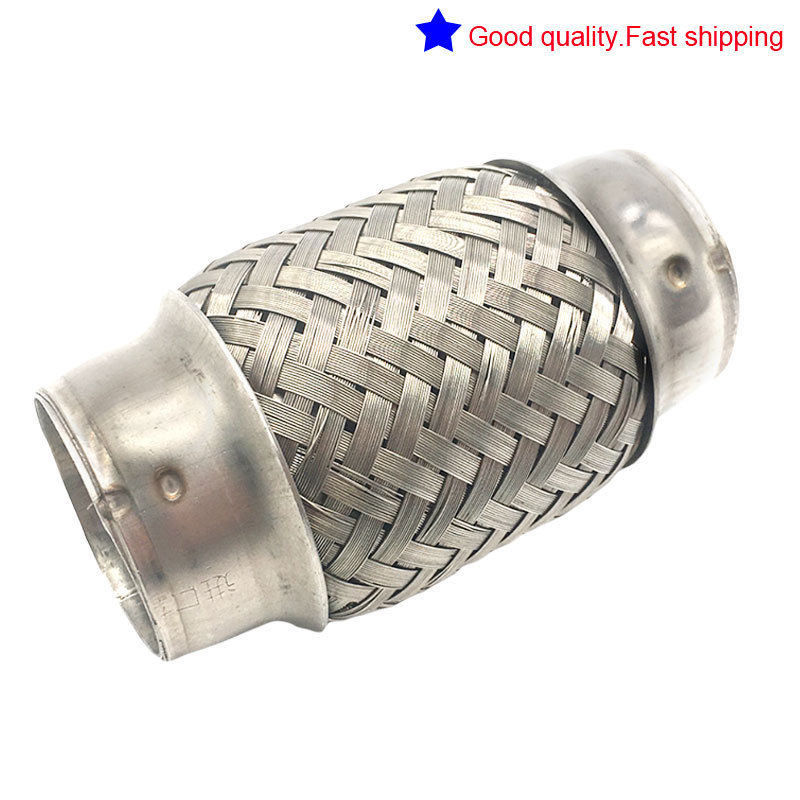1.5" x 4" Stainless Steel Exhaust Flex Pipe Double Braid Braided Flexi Flexible