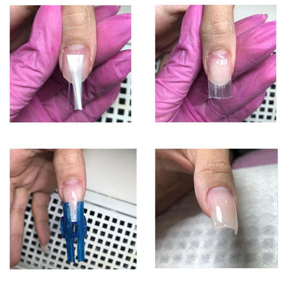 10/50 stk negleforlænger fiber søm akryl spids sæt glasfiber negle forlængelsespakke glasfiber negle bygningsgel
