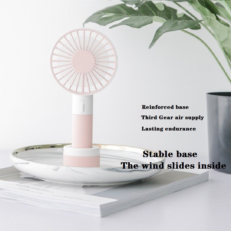 Kemei Mini USB Rechargeable Fan - Portable Handheld Desktop Cooling Fan for Home & Outdoor Summer Use