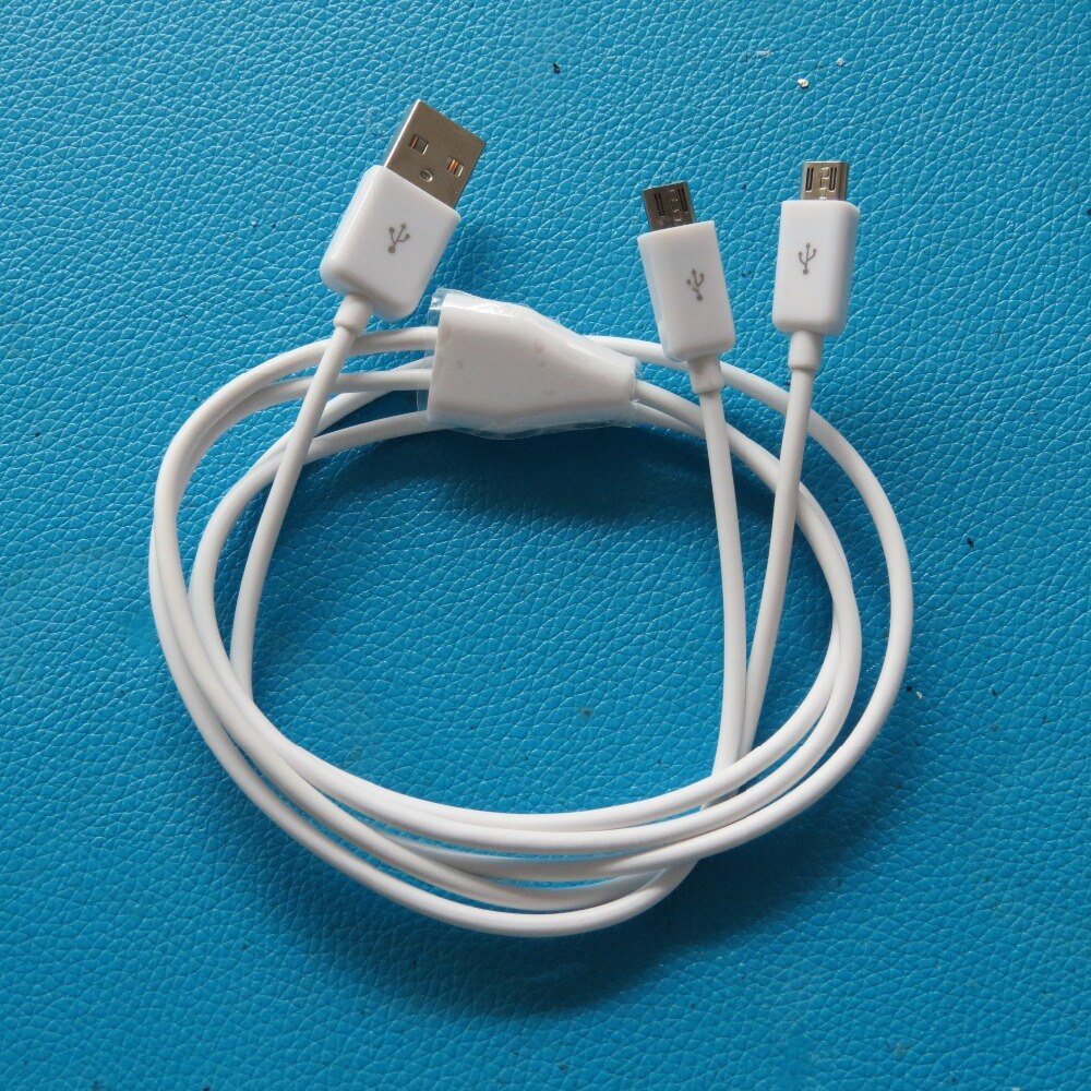 1M 3ft Micro Usb Splitter Kabel Usb 2.0 Naar Dual Micro Usb Y Lading Kabel