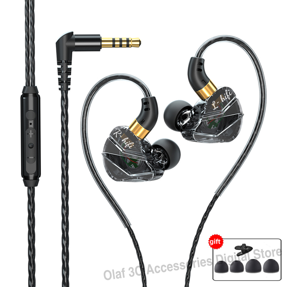 OLAF-auriculares HiFi tipo C para videojuegos, cascos con cable, manos libres, estéreo, graves, 3,5mm, deportivos, cancelación de ruido: Azul