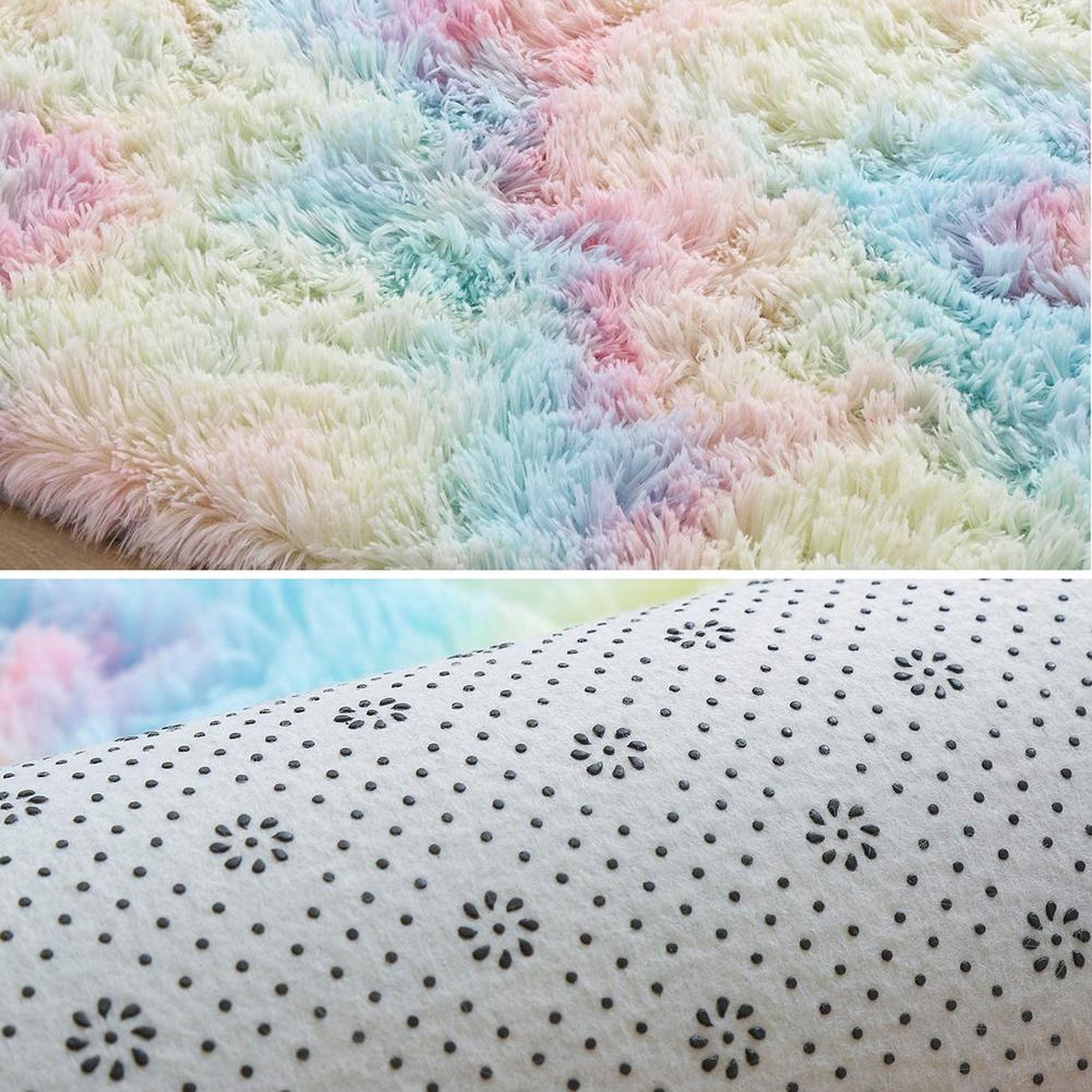 Tie Verven Regenboog Kleuren Tapijt Pluche Zachte Tapijten Voor Slaapkamer Woonkamer Anti-Slip Floor Mat Kinderkamer Tapijt tapijten Home Decor
