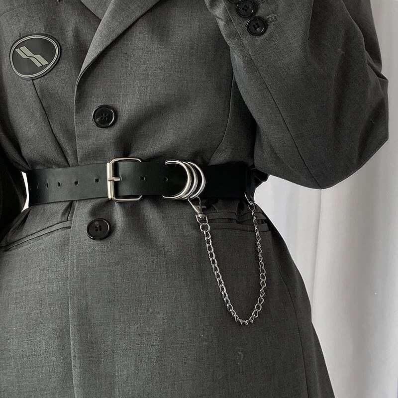 Nowa mała torebka na łańcuszku paski dla kobiet jean punk srebrna szpilka pasek z klamrą pasek na ramię torba etui na telefon saszetki na pas gnida rurkowy dziewczyna: styl 4 czarny kolor