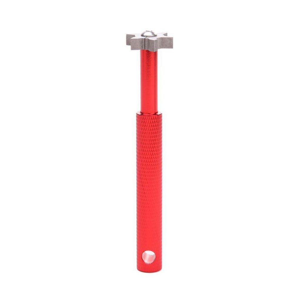 6-In-1 Golf Groove Sharpener Steel Material Golf Club Cleaner Golf Accessories Golf Groove Cleaning Tool: red